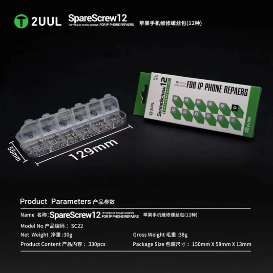 Suruburi 2UUL SC22 pentru Apple iPhone Series, 330in1