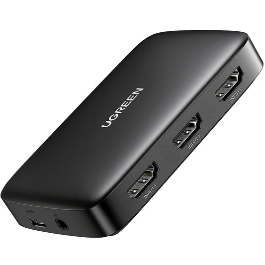 Switch Video UGREEN CM332, 3 x HDMI - HDMI, Negru