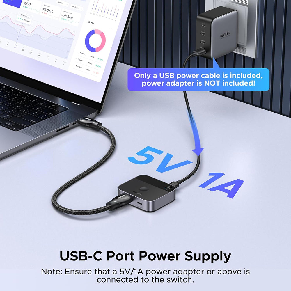 Switch Video HDMI / USB-C UGREEN AW503 (55452), Gri