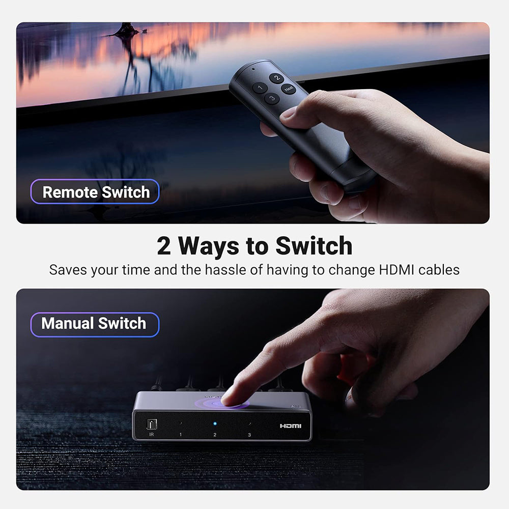 Switch Video HDMI UGREEN CM624 (15604), Gri