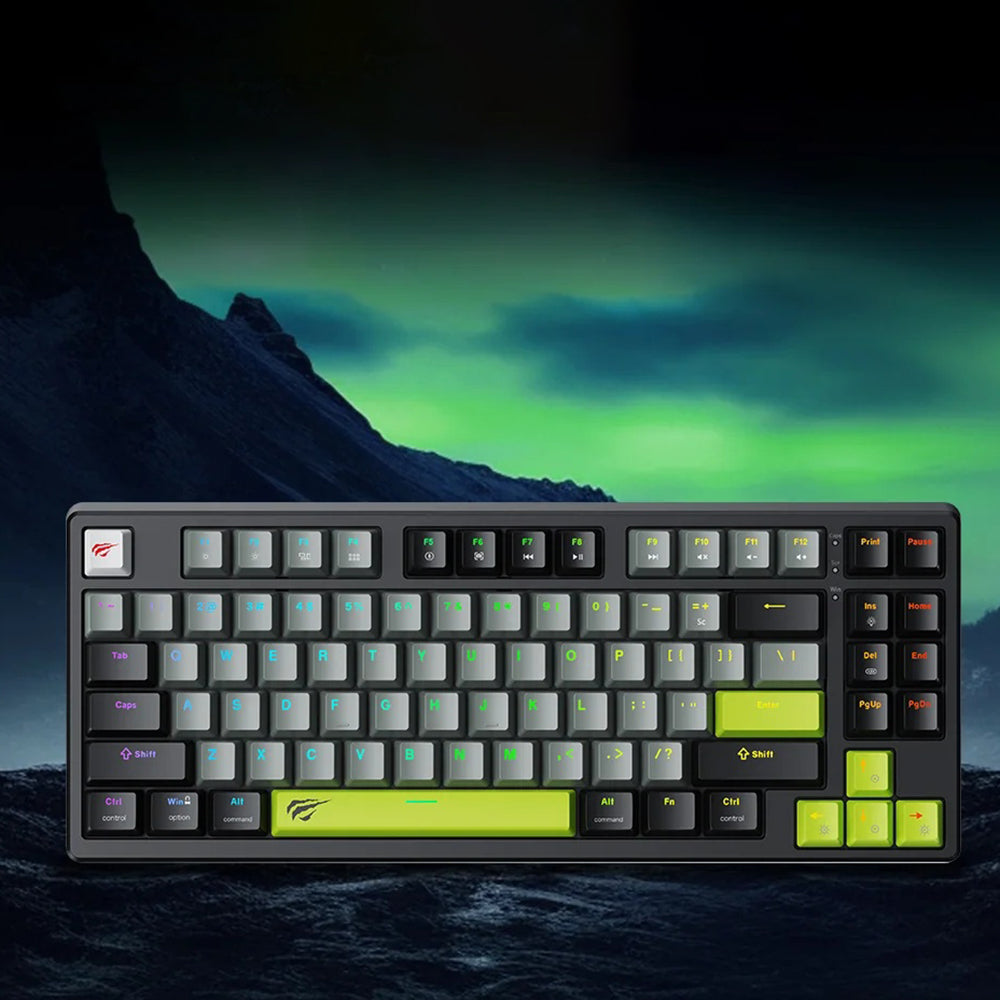 Tastatura Gaming Wired USB HAVIT KB904L, RGB, 1.8m, Neagra Verde