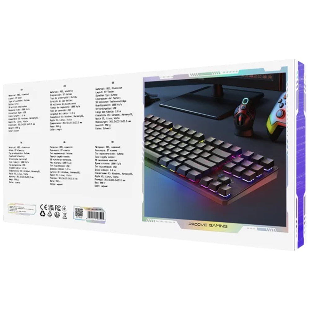 Tastatura Gaming Wired USB Proove Everfrost, RGB, 1.8m, Neagra CKEVEN00000401