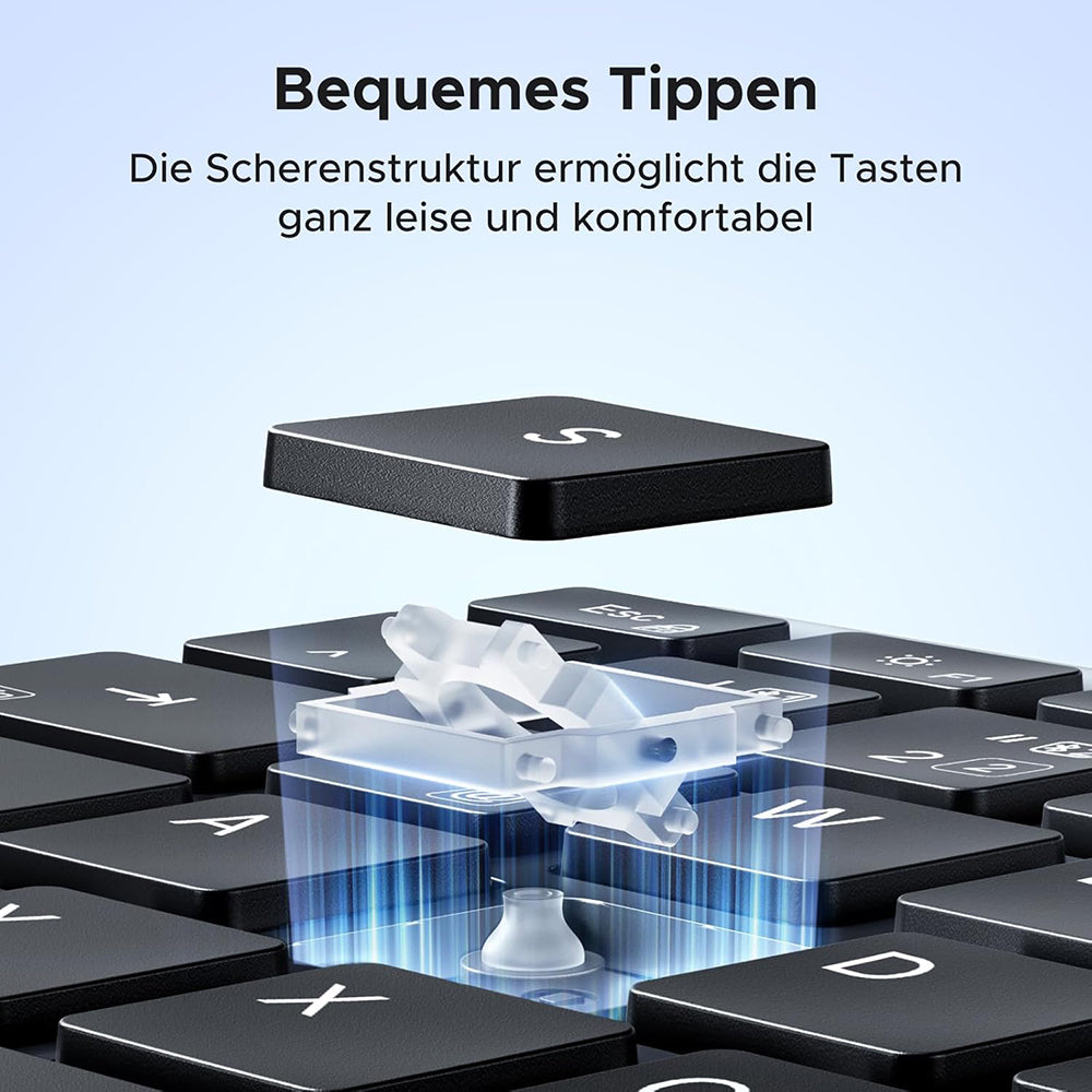 Tastatura Wireless UGREEN K552 (75163), BT / Wi-Fi, Neagra