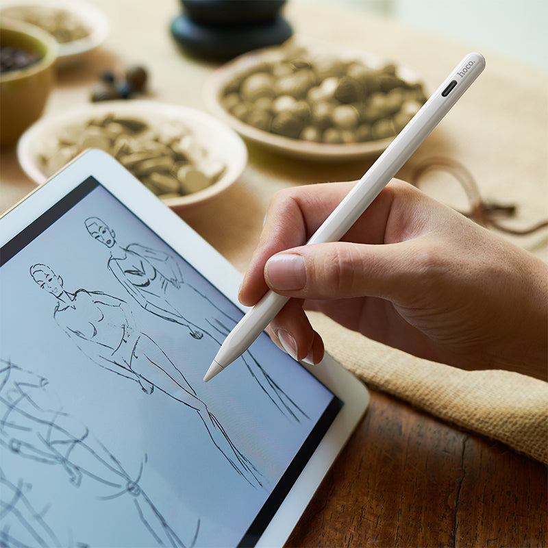 Touch Pen HOCO GM112 pentru Apple iPad, Versiune Activ, Alb