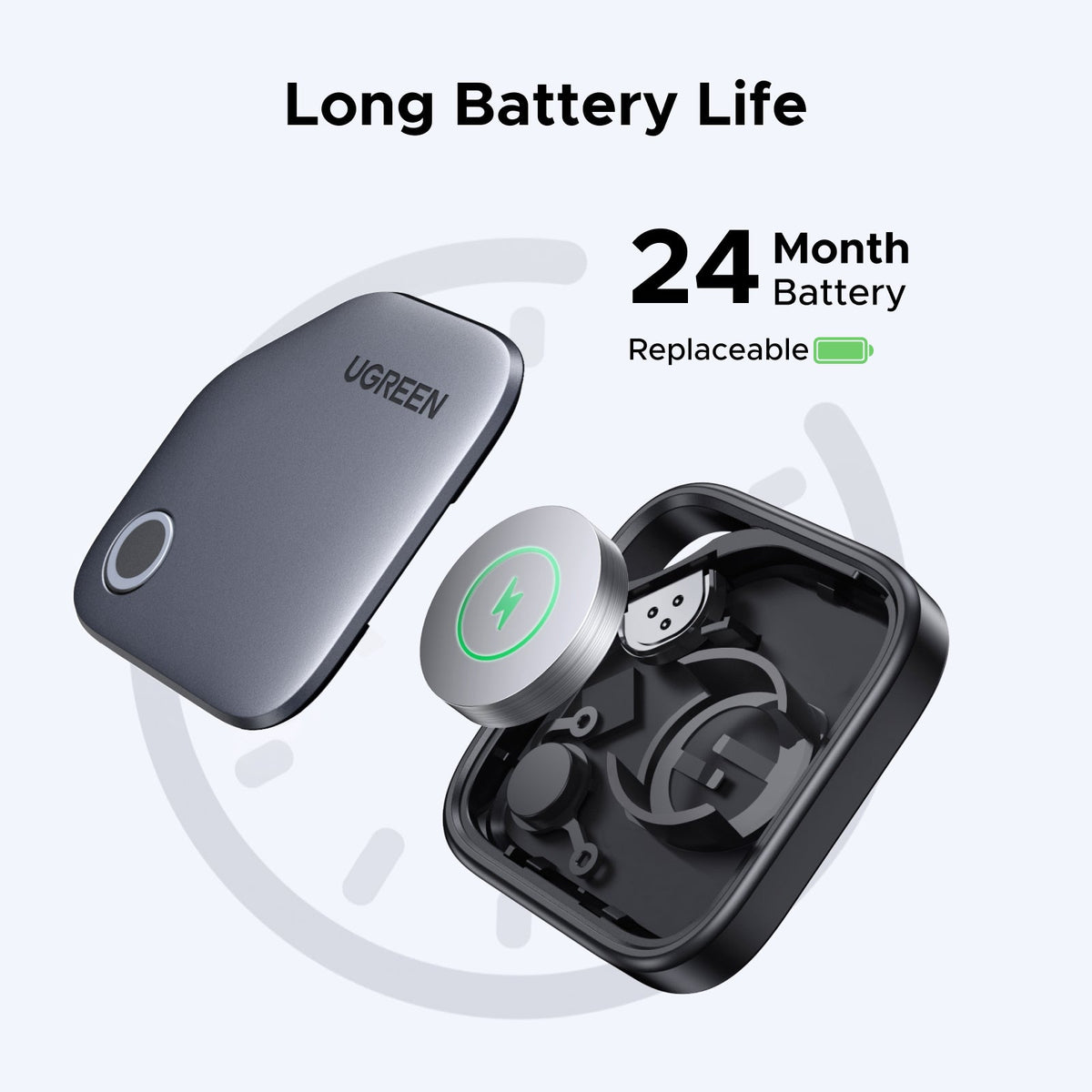 UGREEN SmartTag Pro Smart CM916 (75646P) pentru iOS / Android Series, Set 4 bucati, Negru
