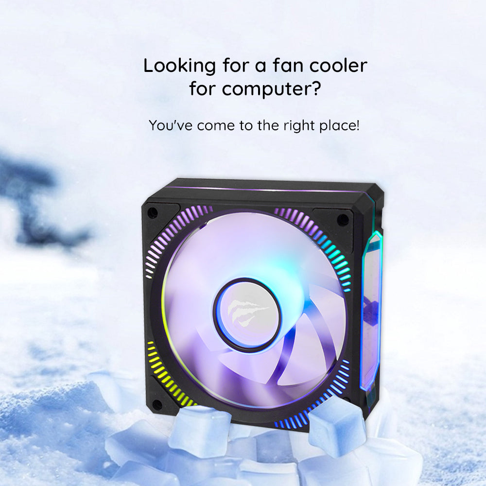 Ventilator HAVIT F2096, RGB, 1800RPM, 30dB, 3W, Negru