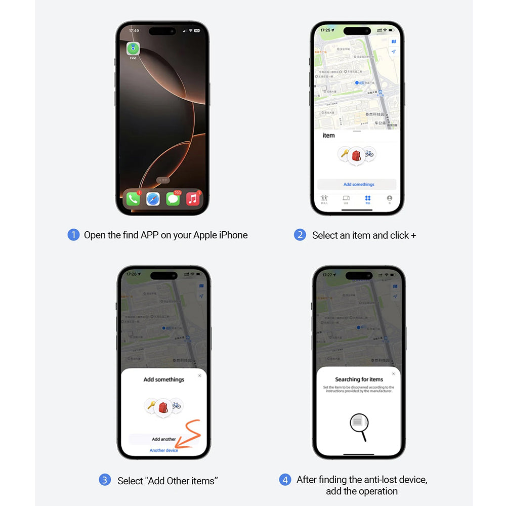 Acefast SmartTag S1 pentru iOS Series, Gri