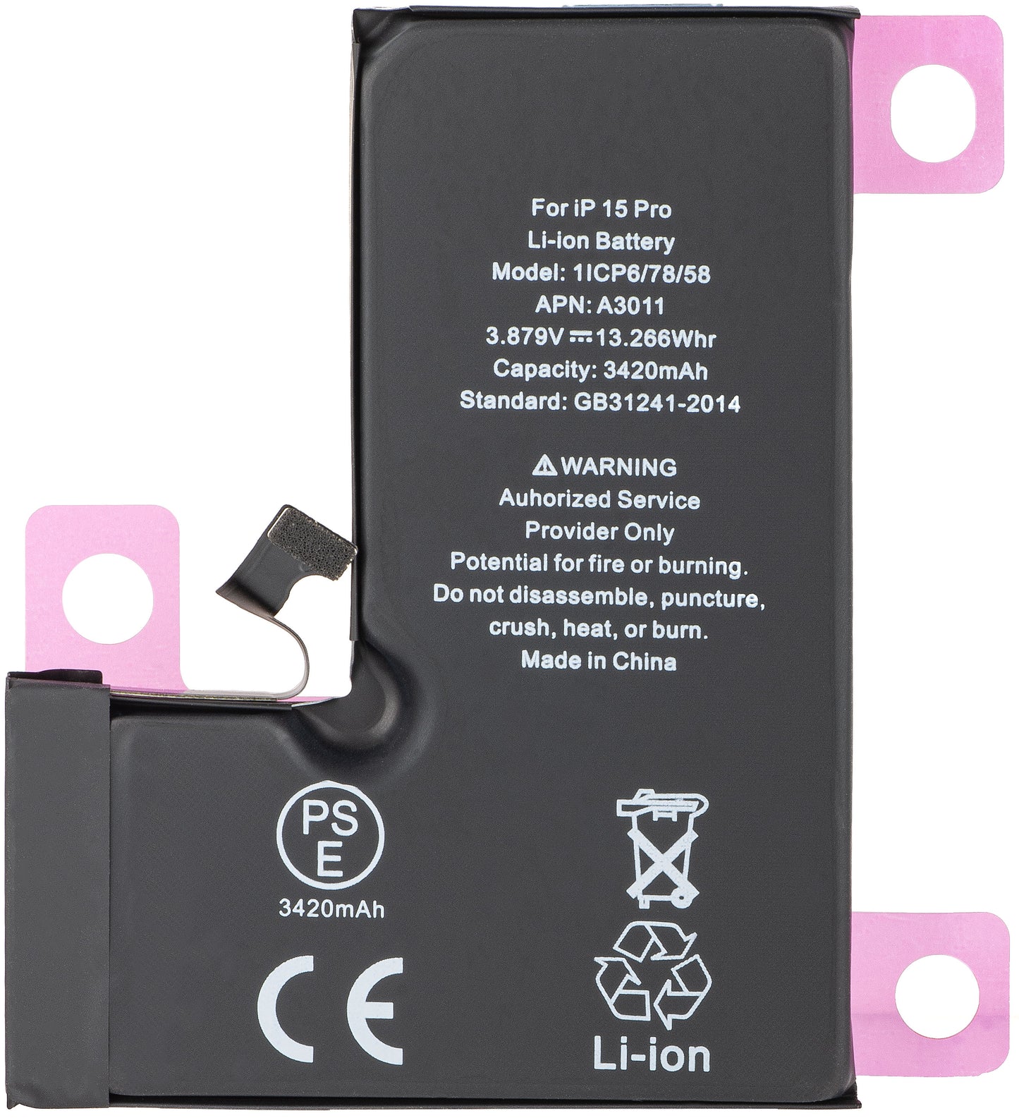Acumulator Apple iPhone 15 Pro, Diagnostic High Capacity