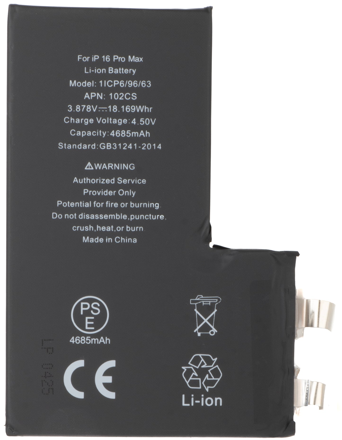Acumulator pentru Apple iPhone 16 Pro Max, fara Banda Flex BMS