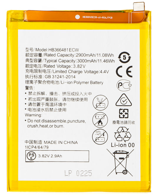 Acumulator pentru Huawei Y6 (2018) / P9 Lite (2017) / P20 Lite / P smart (2017) / P10 Lite, HB366481ECW