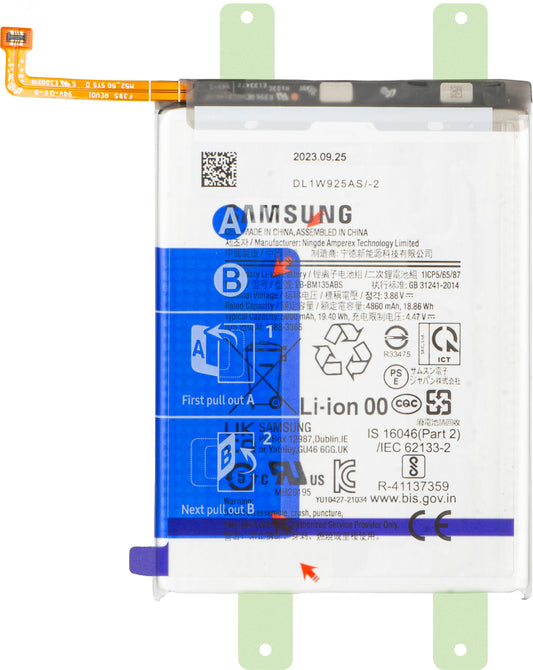 Acumulator Samsung Galaxy M13 M135 / A13 5G A136, EB-BM135ABS, Service Pack GH82-29136A