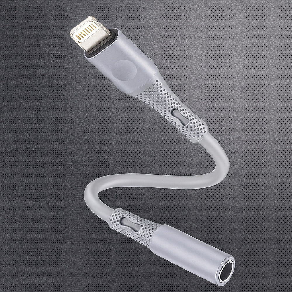 Adaptor Audio Lightning - 3.5mm Techsuit AC2 SoundFlex, Gri