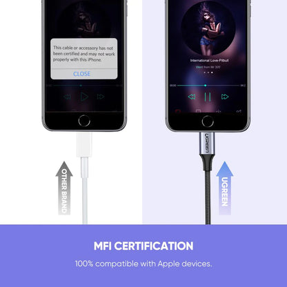 Adaptor Audio Lightning - 3.5mm UGREEN US211 (30756), Negru