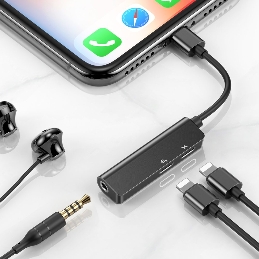 Adaptor Audio Lightning - Lightning / 3.5mm Baseus L52, Negru, Resigilat CALL52-01