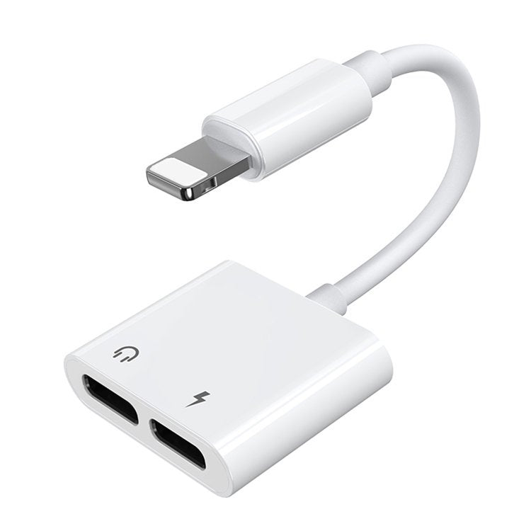 Adaptor Audio Lightning la Lightning Joyroom S-Y104 Ben, cu port incarcare Lightning, Alb