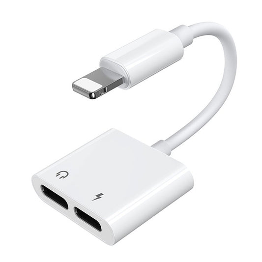 Adaptor Audio Lightning la Lightning Joyroom S-Y104 Ben, cu port incarcare Lightning, Alb