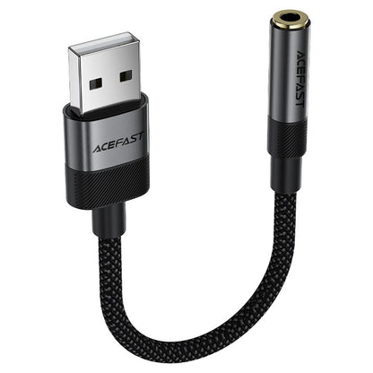 Adaptor Audio Acefast J13, USB-A - 3.5mm, Negru