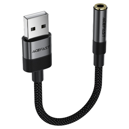 Adaptor Audio Acefast J13, USB-A - 3.5mm, Negru