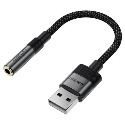 Adaptor Audio Acefast J13, USB-A - 3.5mm, Negru
