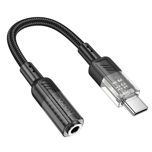 Adaptor Audio USB-C - 3.5mm HOCO LS37, Negru
