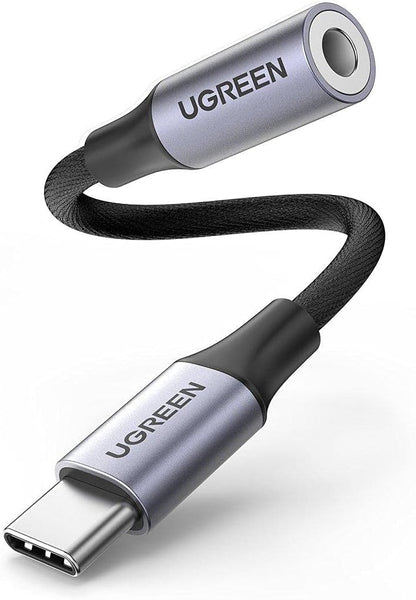 Adaptor Audio USB-C - 3.5mm UGREEN AV161, 0.15m, Gri