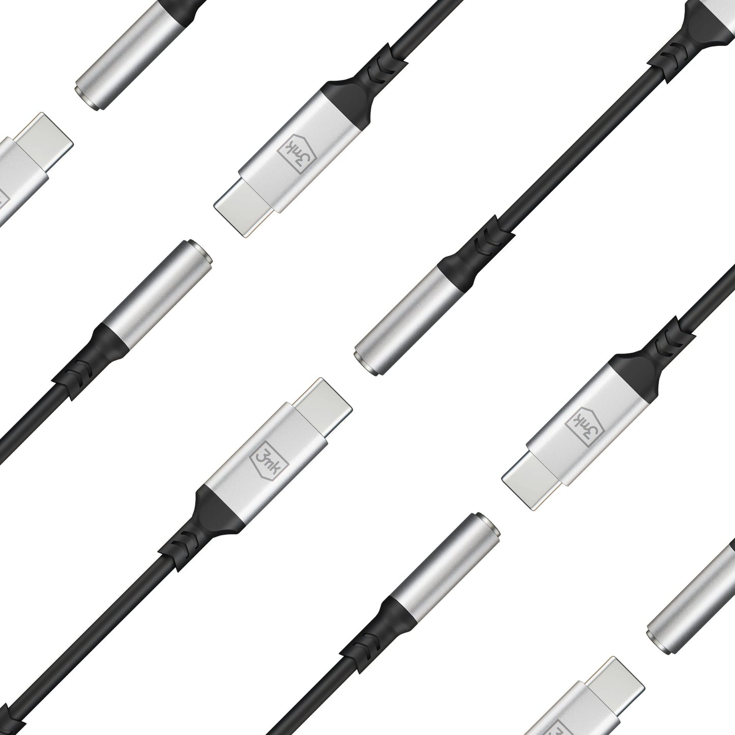 Adaptor Audio USB-C - 3.5mm 3MK, Argintiu