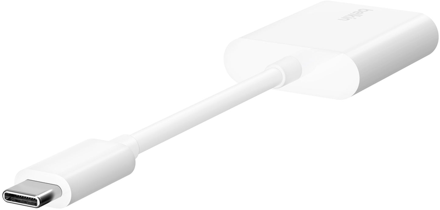 Adaptor Audio USB-C - USB-C / USB-C Belkin RockStar, Alb F7U081btWH