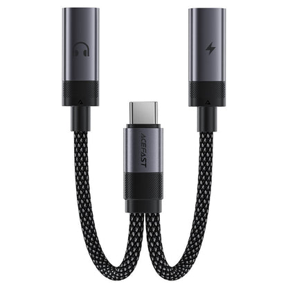 Adaptor Audio USB-C - 2 x USB-C Acefast J14, Negru