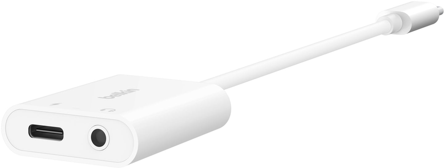 Adaptor Audio USB-C - 3.5mm / USB-C Belkin RockStar, Negru NPA004btBK
