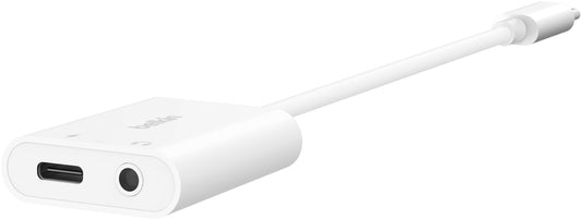 Adaptor Audio USB-C - 3.5mm / USB-C Belkin RockStar, Negru NPA004btBK