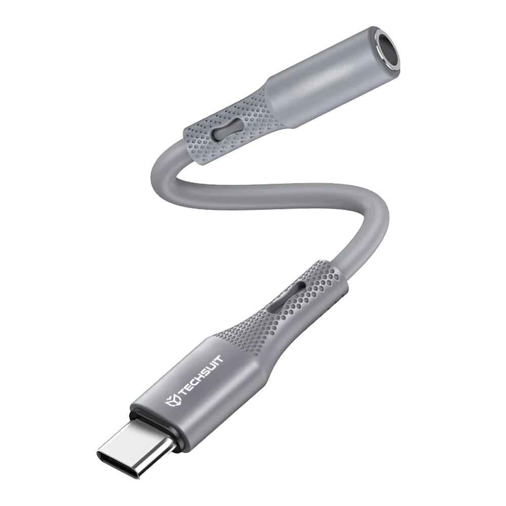 Adaptor Audio USB-C - 3.5mm Techsuit AC1 SoundFlex, Gri