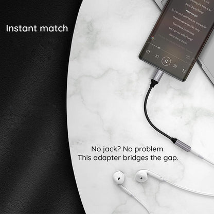 Adaptor Audio USB-C - 3.5mm Techsuit AC12 FuseXound, Gri, Set 2 bucati
