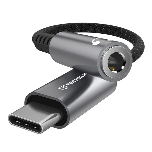 Adaptor Audio USB-C - 3.5mm Techsuit AC14 SonicPiX, Gri