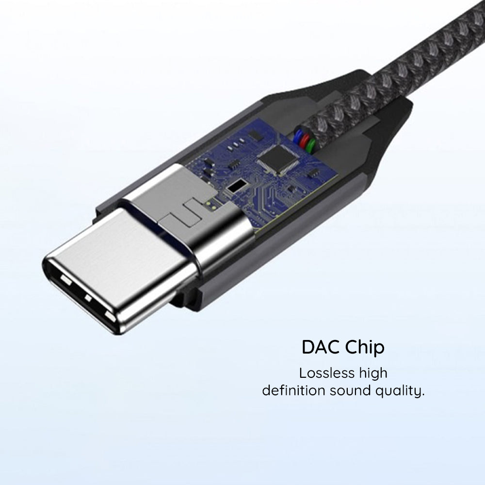 Adaptor Audio USB-C - 3.5mm Techsuit AC8 MusicDox, Gri