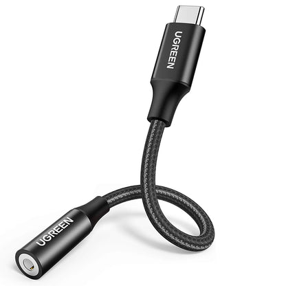 Adaptor Audio USB-C - 3.5mm UGREEN AV142, Negru