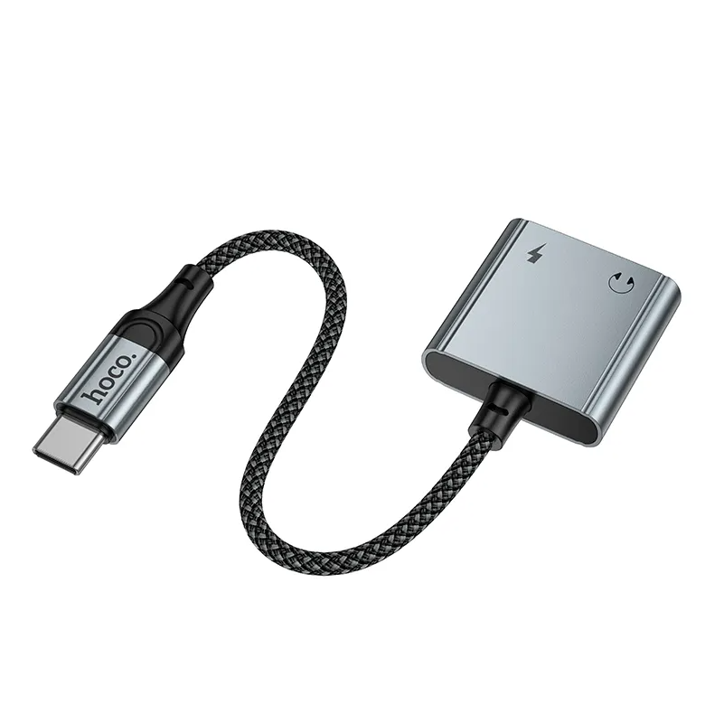 Adaptor Audio USB-C - USB-C / USB-C HOCO UPA34A, Gri