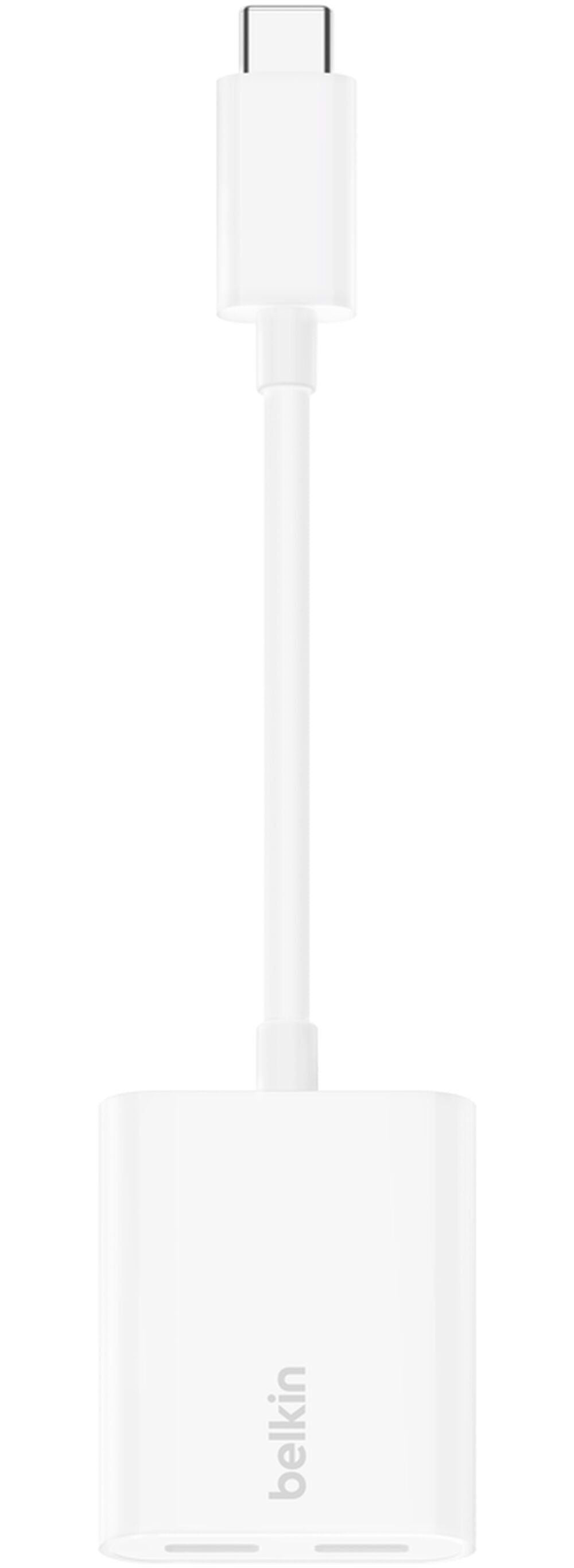 Adaptor Audio USB-C - USB-C / USB-C Belkin RockStar, Alb F7U081btWH