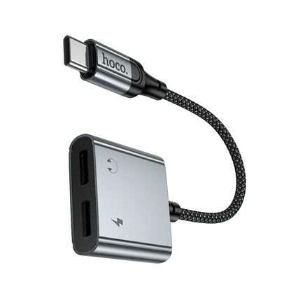 Adaptor Audio USB-C - USB-C / USB-C HOCO UPA34A, Gri