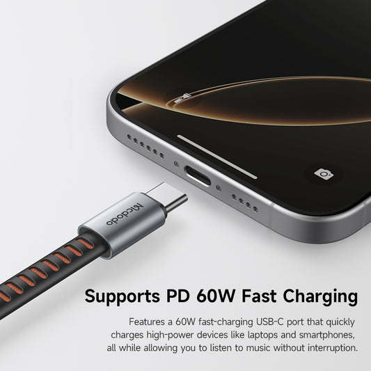 Adaptor Audio USB-C - USB-C / 3.5mm McDodo CA-3120, Gri