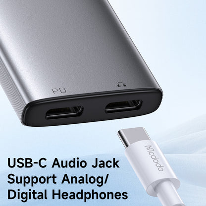 Adaptor Audio USB-C - USB-C / USB-C McDodo CA-5570 Wales, Gri