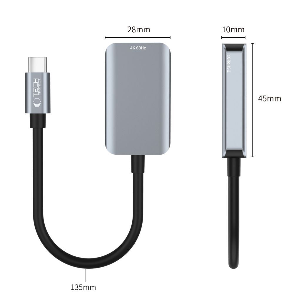 Adaptor Audio si Video USB-C - HDMI Tech-Protect Ultraboost, Negru