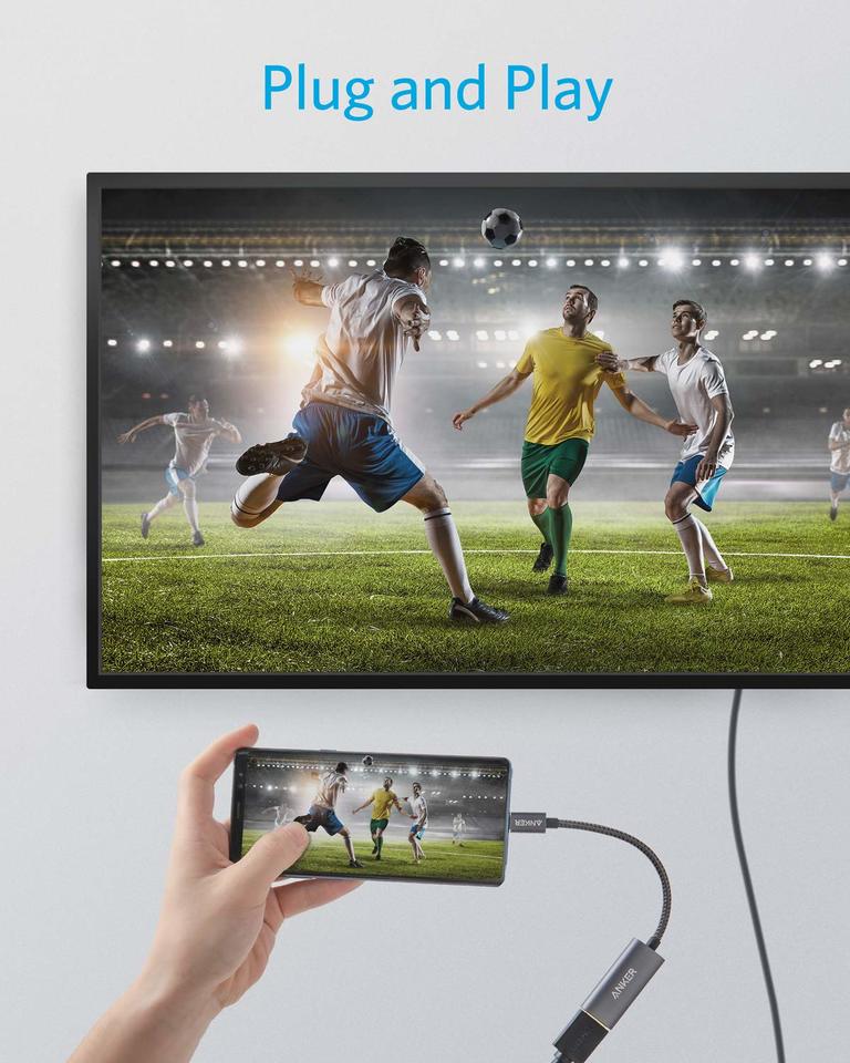 Adaptor Audio si Video USB-C - HDMI Anker 310, Gri A83120A2