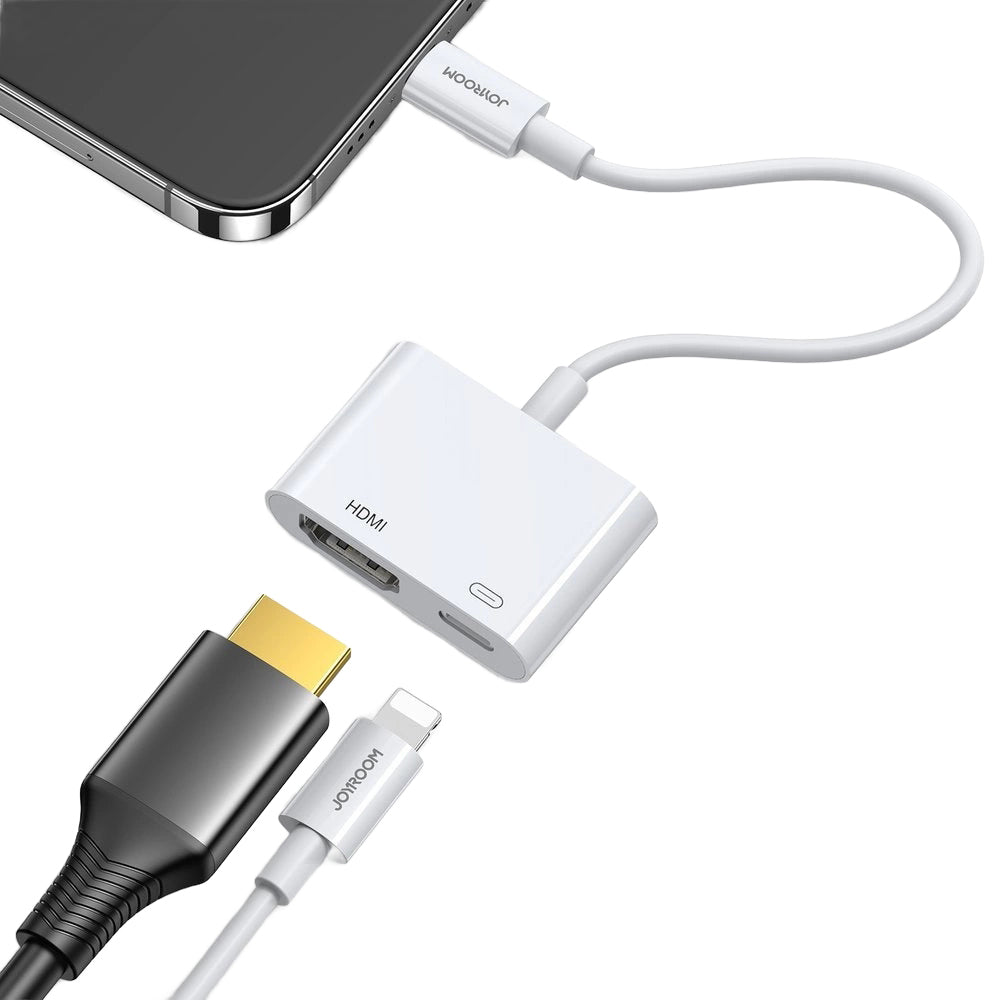 Adaptor Audio si Video Lightning - HDMI / Lightning Joyroom S-H141, Alb