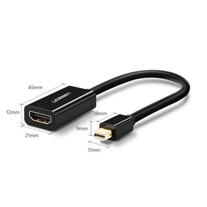 Adaptor Video UGREEN MD112 (10461),  MiniDisplayPort - HDMI, Negru