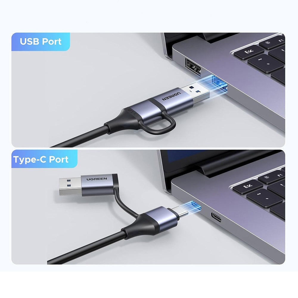 Adaptor Audio si Video USB-A / USB-C - HDMI UGREEN CM629 (15389), Gri