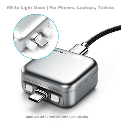 Adaptor Auto Disconnect USB-C KUWAJIA KH-51 pentru Alimentare cu Deconectare Automata si Protectie Baterie, Argintiu