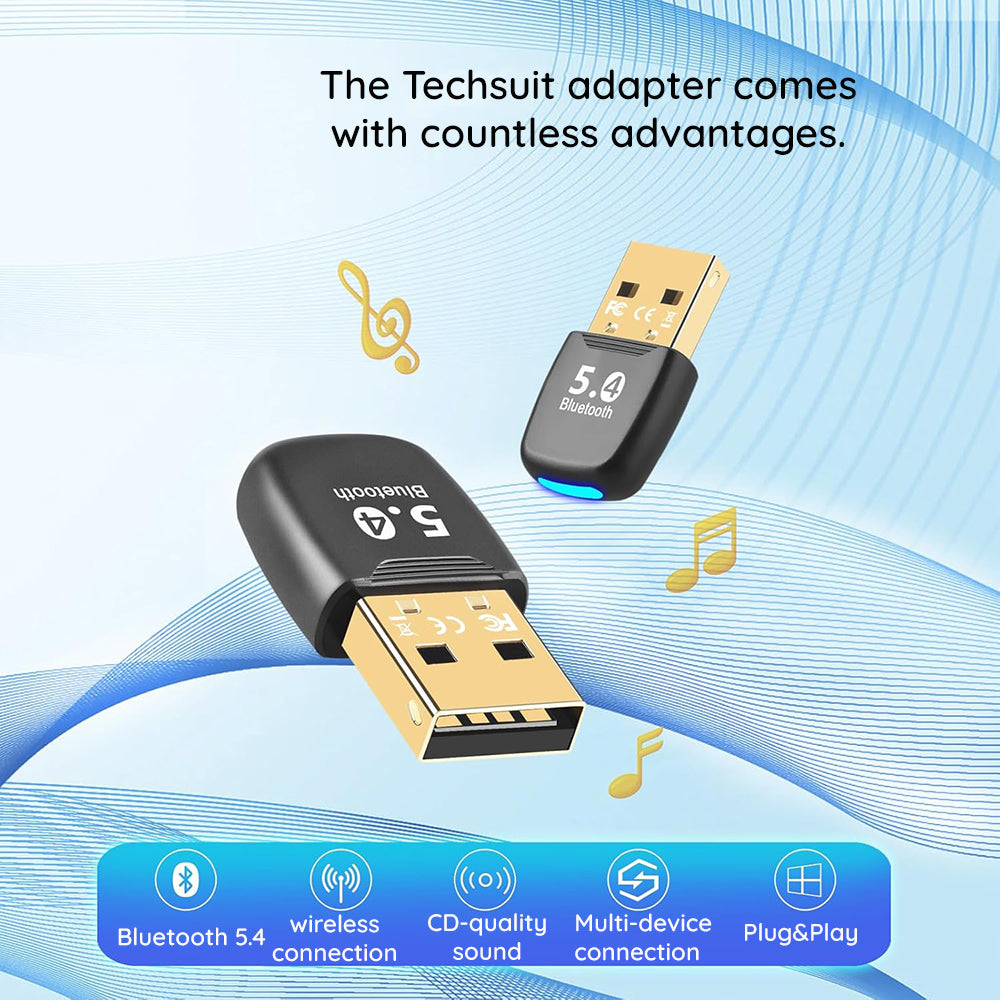 Adaptor Bluetooth USB Techsuit BlueJet A20, Negru