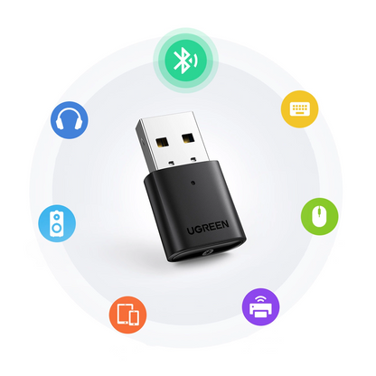 Adaptor Bluetooth USB UGREEN CM390 (80889) New Version, Negru