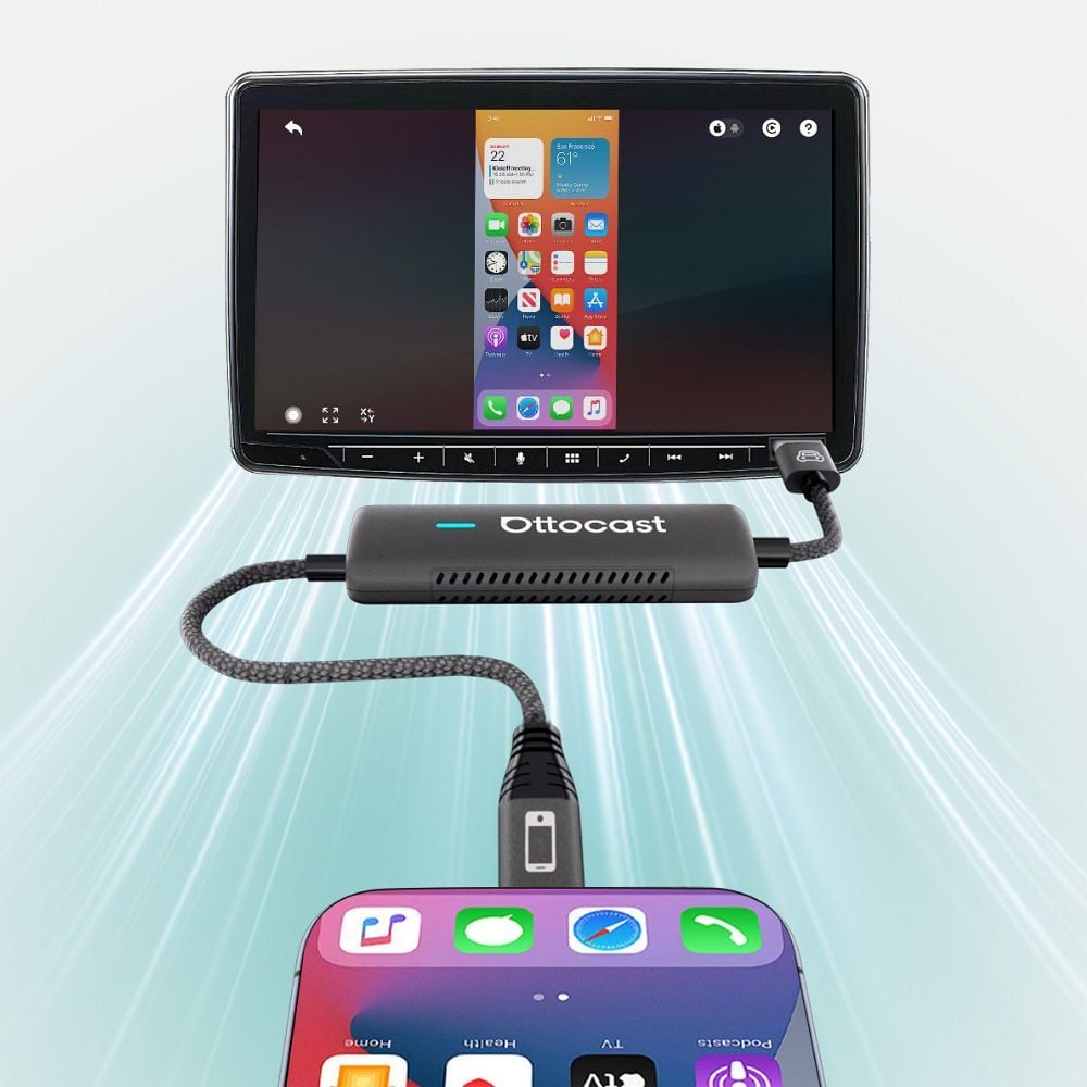 Adaptor Carplay / Android Auto Ottocast Mirror Touch pentru Apple iPhone / Android Series CA450-T