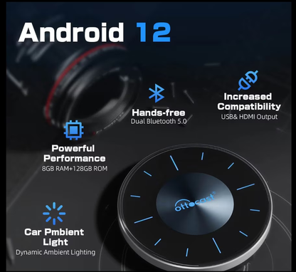 Adaptor Carplay / Android Auto Wireless Ottocast OttoAibox P3 pentru Apple iPhone / Android Series PCS46